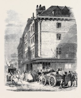 OLD HOUSES RECENTLY DEMOLISHED NEAR ST. DUNSTAN'S CHURCH, FLEET STREET