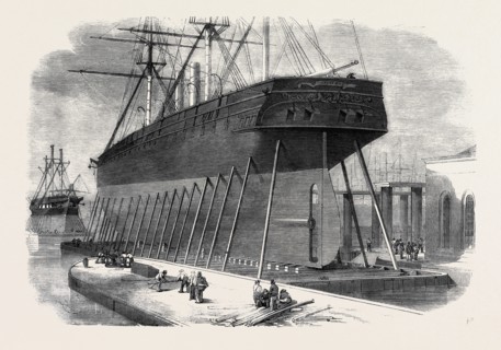 HYDRAULIC LIFT, AT THE NEW GRAVING DOCKS, NEAR BLACKWALL