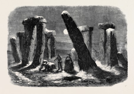"STONEHENGE BY MOONLIGHT," FROM THE NEW DRAMA, "THE BORGIA RING," AT THE ADELPHI THEATRE