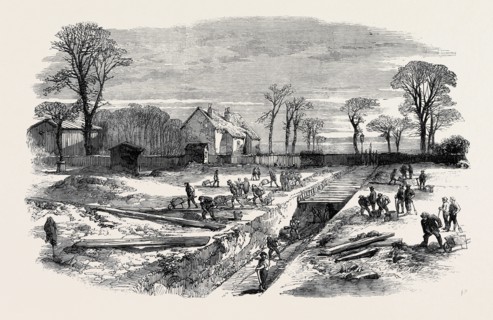 COMMENCEMENT OF THE METROPOLITAN HIGH-LEVEL SEWER, NEAR THE VICTORIA PARK.