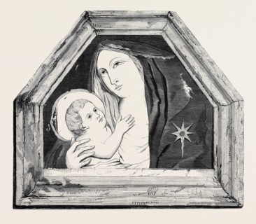 ANCIENT MARBLE BAS-RELIEF, "THE MADONNA AND CHILD," IN THE SOUTH KENSINGTON MUSEUM