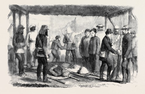A SKETCH AT THE LANDING PLACE, CANTON, AFTER THE FIGHT