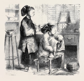 FIXING HAIR A LA TEAPOT, CHINA
