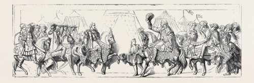 BAS-RELIEF IN THE PRINCE'S CHAMBER, WESTMINSTER PALACE, MEETING OF HENRY VIII. OF ENGLAND AND
