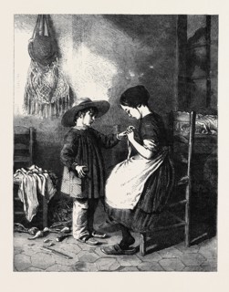 "THE CUT FINGER" BY EDOUARD FRERE, IN THE FRENCH EXHIBITION