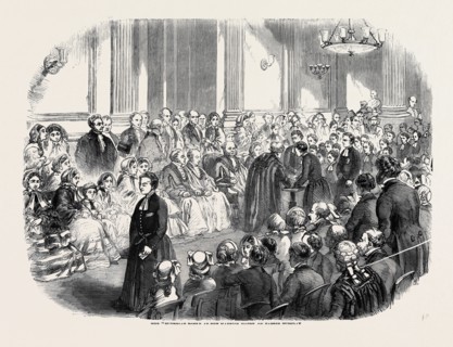 THE "BLUECOAT BOYS" AT THE MANSION HOUSE, ON EASTER TUESDAY