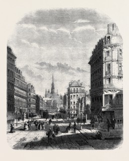 THE BOULEVARD DE SEBASTOPOL, PARIS, FROM A DRAWING BY FELIX THORIGNY