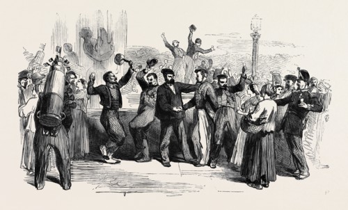 THE WAR IN ITALY, A SKETCH IN THE PLACE DE LA CONCORDE, PARIS, ON THE PROCLAMATION DAY