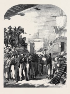 THE WAR, EMBARKATION OF ZOUAVES AT MARSEILLES