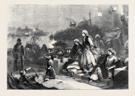 "THE FEAST OF ROSES" PAINTED BY H. TIDEY, IN THE EXHIBITION OF THE NEW SOCIETY OF PAINTERS IN WATER