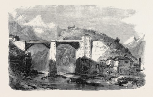 THE WAR, BRIDGE OVER THE DOVERIA AT CREVOLA, FORMING PART OF THE GREAT MILITARY ROAD OVER THE