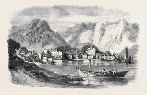 THE WAR, FERIOLO, ON THE LAGO MAGGIORE, FROM A SKETCH BY W.L. LEITCH
