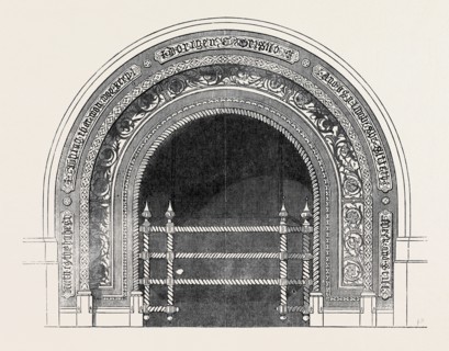 STOVE, BURNISHED STEEL, INLAID WITH GOLD, MESSRS. JEAKES AND CO., GREAT RUSSELL-STREET