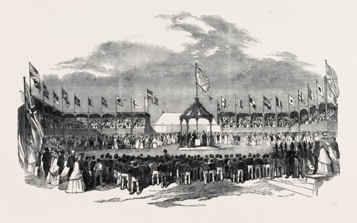 HIS ROYAL HIGHNESS PRINCE ALBERT LAYING THE FOUNDATION-STONE OF THE NEW GRAMMAR-SCHOOL, AT IPSWICH,