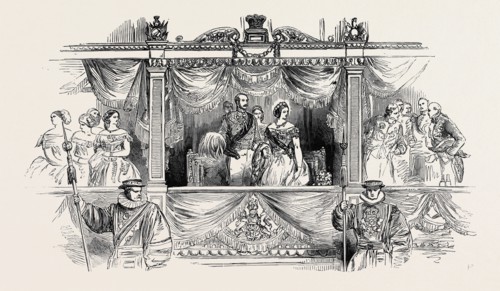 THE QUEEN'S STATE VISIT TO HER MAJESTY'S THEATRE, THE ROYAL BOX