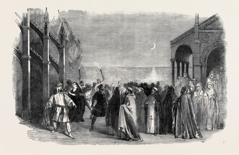 SCENE FROM SCRIBE AND THALBERG'S NEW OPERA OF "FLORINDA,'' AT HER MAJESTY'S THEATRE