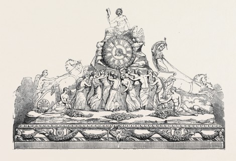 OR MOULU CLOCK, HOWELL AND JAMES, DESIGNED BY MR. ADAMS