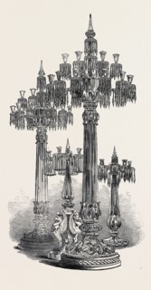 GLASS CANDELABRA, BY MESSRS. E. AND C. OSTLER