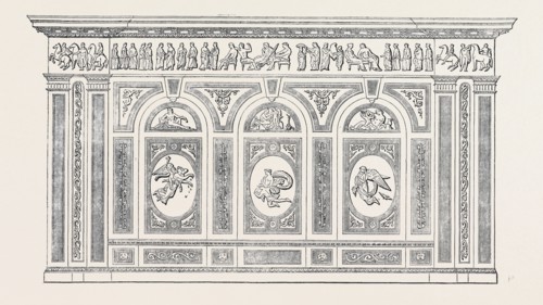 WALL DECORATION IN MARTIN'S CEMENT, BY STEVENS AND SON