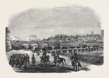 THE GREAT EXHIBITION FETES AT PARIS, THE GRAND REVIEW, BRIDGE OF BOATS AND ATTACK ON THE TROCADERO