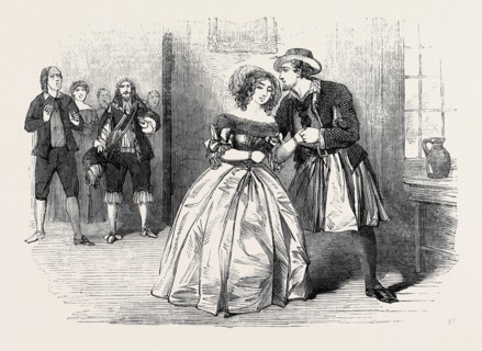 SCENE FROM THE NEW COMIC OPERA OF "THE QUEEN OF A DAY," AT THE HAYMARKET THEATRE