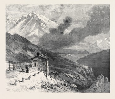 THE NEW OVERLAND ROUTE TO INDIA: THE RAILWAY OVER THE ALPS, SUMMIT OF MONT CENIS AND LAKE, 1869