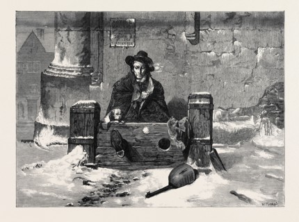 "LEFT OUT IN THE COLD," BY J. RITCHIE, FROM THE WINTER EXHIBITION AT THE FRENCH GALLERY, PALL MALL,
