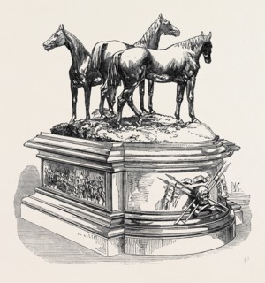 CENTRE ORNAMENT FOR THE MESS TABLE OF THE 17TH LANCERS, 1869