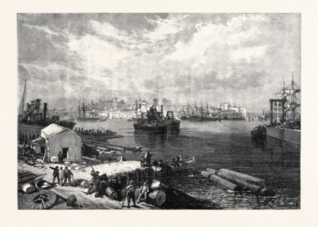 THE NEW OVERLAND ROUTE TO INDIA: TOWN AND PORT OF BRINDISI, ITALY, 1869