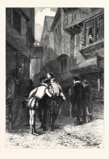"GALLANTS," BY A.C. GOW, IN THE WINTER EXHIBITION OF THE INSTITUTE OF PAINTERS IN WATER COLOURS,