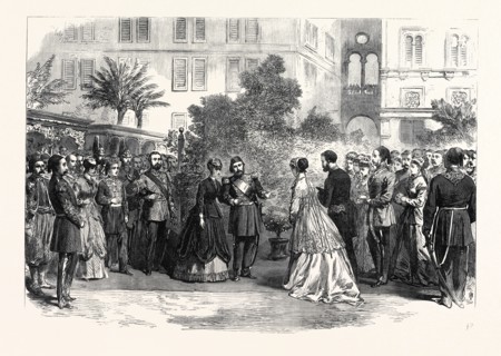 THE PRINCE AND PRINCESS OF WALES IN EGYPT: RECEPTION OF THEIR ROYAL HIGHNESSES BY THE VICEROY OF