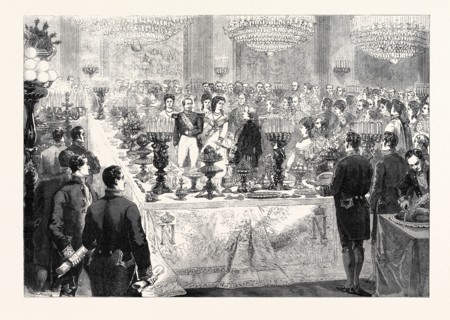 BALL SUPPER IN THE GALERIE DE DIANE, AT THE TUILERIES, PARIS, FRANCE, 1869