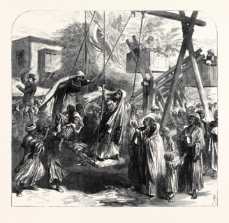 SCENE AT THE MOHAMMEDAN FESTIVAL OF THE  BAIRAM, AT ALEXANDRIA, EGYPT, 1869