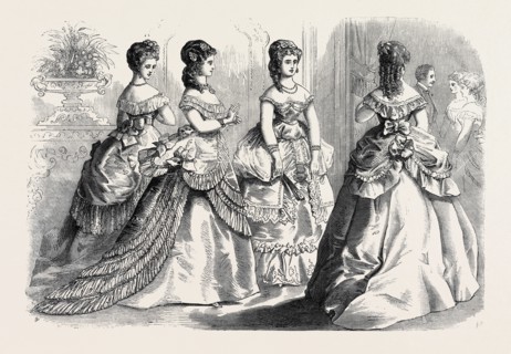 PARIS FASHIONS FOR JUNE, 1869, FRANCE