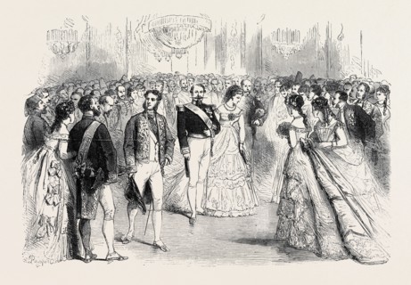 A STATE BALL AT THE TUILERIES: PRESENTATIONS TO THE EMPEROR AND EMPRESS BEFORE THE BALL, PARIS,