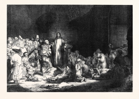 REMBRANDT'S HUNDRED GUILDER PIECE, "CHRIST HEALING THE SICK", 1869