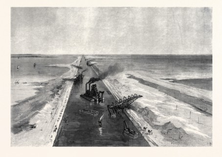 THE ISTHMUS OF SUEZ MARITIME CANAL NEAR KANTARA, 1869