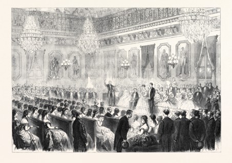 CONCERT IN THE SALLE DES MARECHAUX, AT THE TUILERIES, PARIS, FRANCE, 1869