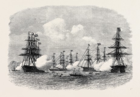 VISIT OF THE KING OF PORTUGAL TO THE ENGLISH CHANNEL FLEET AT LISBON, 1869