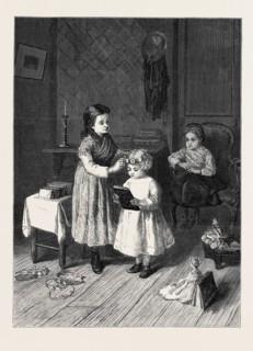 "AWARDING PRIZES, THE SUCCESSFUL COMPETITOR," BY H. DARGELAS, IN THE EXHIBITION AT THE FRENCH