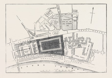 PROPOSED SITES FOR THE NEW LAW COURTS: PLAN OF MR. F. SHIELDS FOR A NEW APPROACH TO THE CAREY