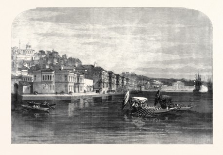 THE SALIH BAZAAR PALACE, CONSTANTINOPLE, LATELY OCCUPIED BY THE PRINCE AND PRINCESS OF WALES, 1869,