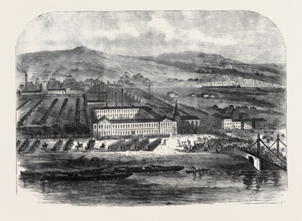 CONFLICT BETWEEN WORKMEN AND SOLDIERS AT THE SERAING IRONWORKS, BELGIUM, 1869