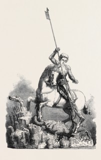 ST. GEORGE SLAYING THE DRAGON, FROM THE OLD PALACE AT PRAGUE
