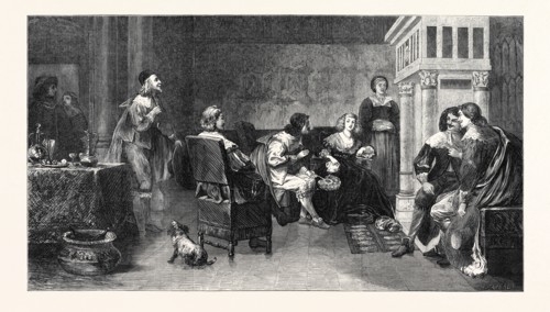 "THE RICH WIDOW," BY D.W. WYNFIELD, IN THE EXHIBITION OF THE ROYAL ACADEMY, 1869, UK