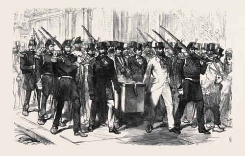 THE ELECTIONS IN FRANCE: REMOVAL OF THE VOTING-URN FROM A DISTRICT POLLING-PLACE TO THE MAIRIE,