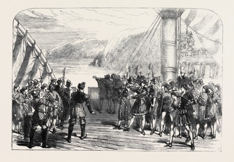 SCENE FROM THE NEW BURLESQUE OF "COLUMBUS," AT THE GAIETY THEATRE, 1869