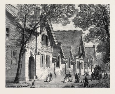 THE NEW ELEPHANT HOUSE IN THE ZOOLOGICAL SOCIETY'S GARDENS, REGENT'S PARK, LONDON, UK, 1869