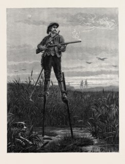 A SPORTSMAN OF THE LANDES, FRANCE, 1880