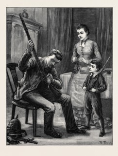 PREPARING FOR THE EASTER MONDAY VOLUNTEER REVIEW, 1880